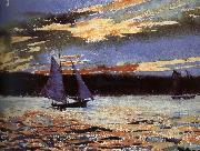 Winslow Homer Gera sunset scene Spain oil painting artist
